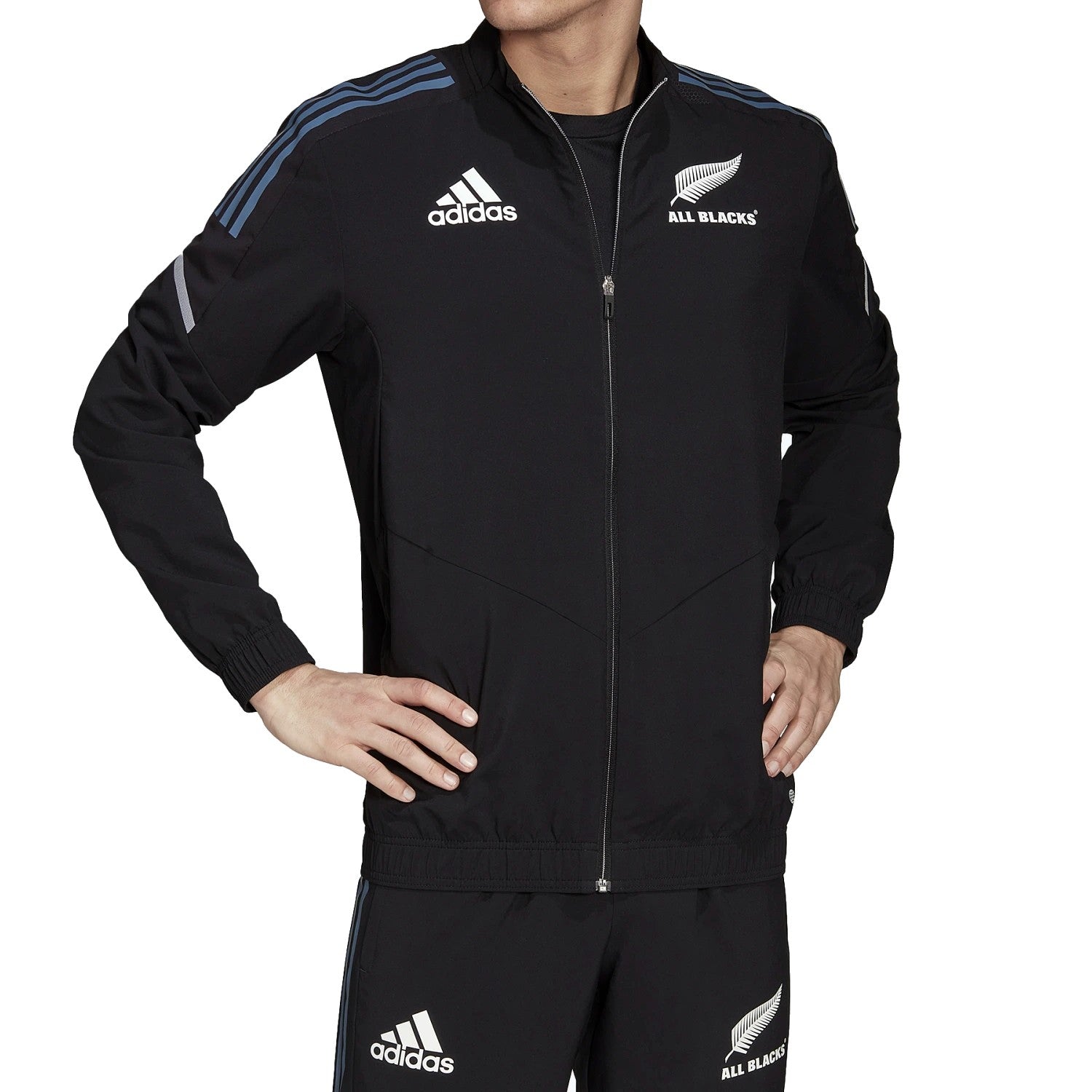 All Blacks black training presentation jacket 2022/23 - Adidas
