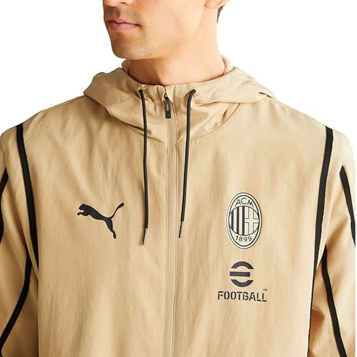 AC Milan woven pre-game presentation tracksuit 2024/25 gold - Puma-4