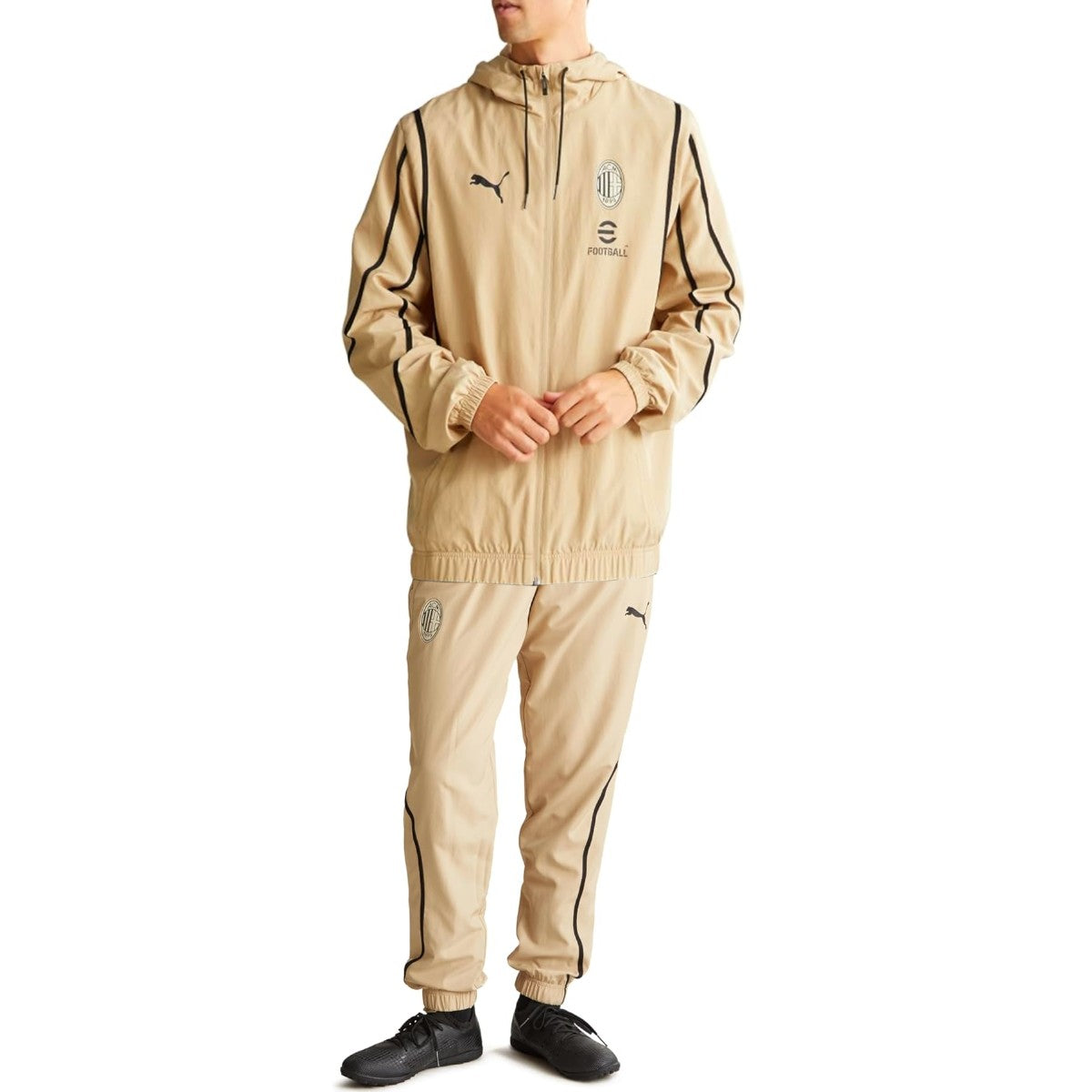 AC Milan woven pre-game presentation tracksuit 2024/25 gold - Puma-3