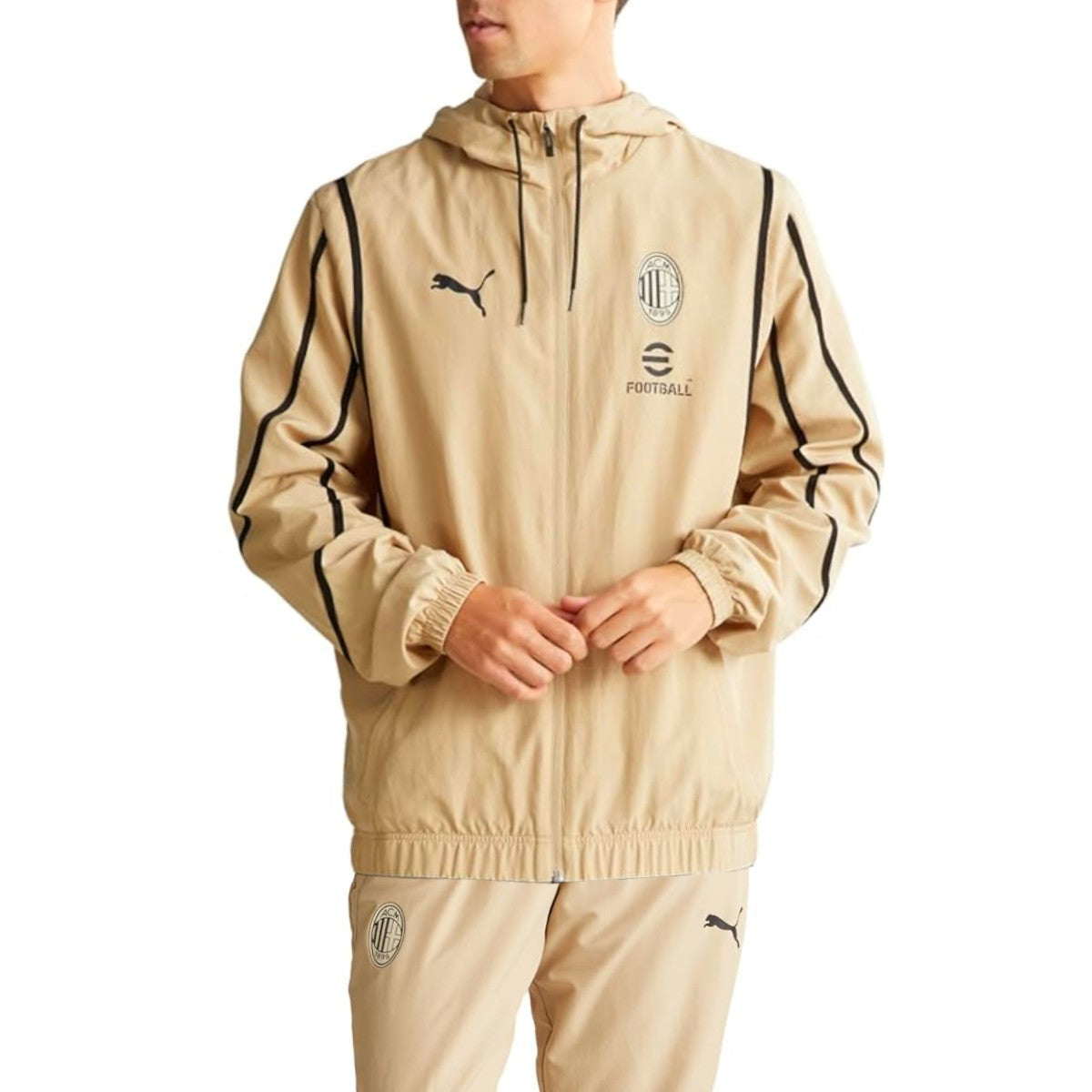 AC Milan woven pre-game presentation tracksuit 2024/25 gold - Puma-0